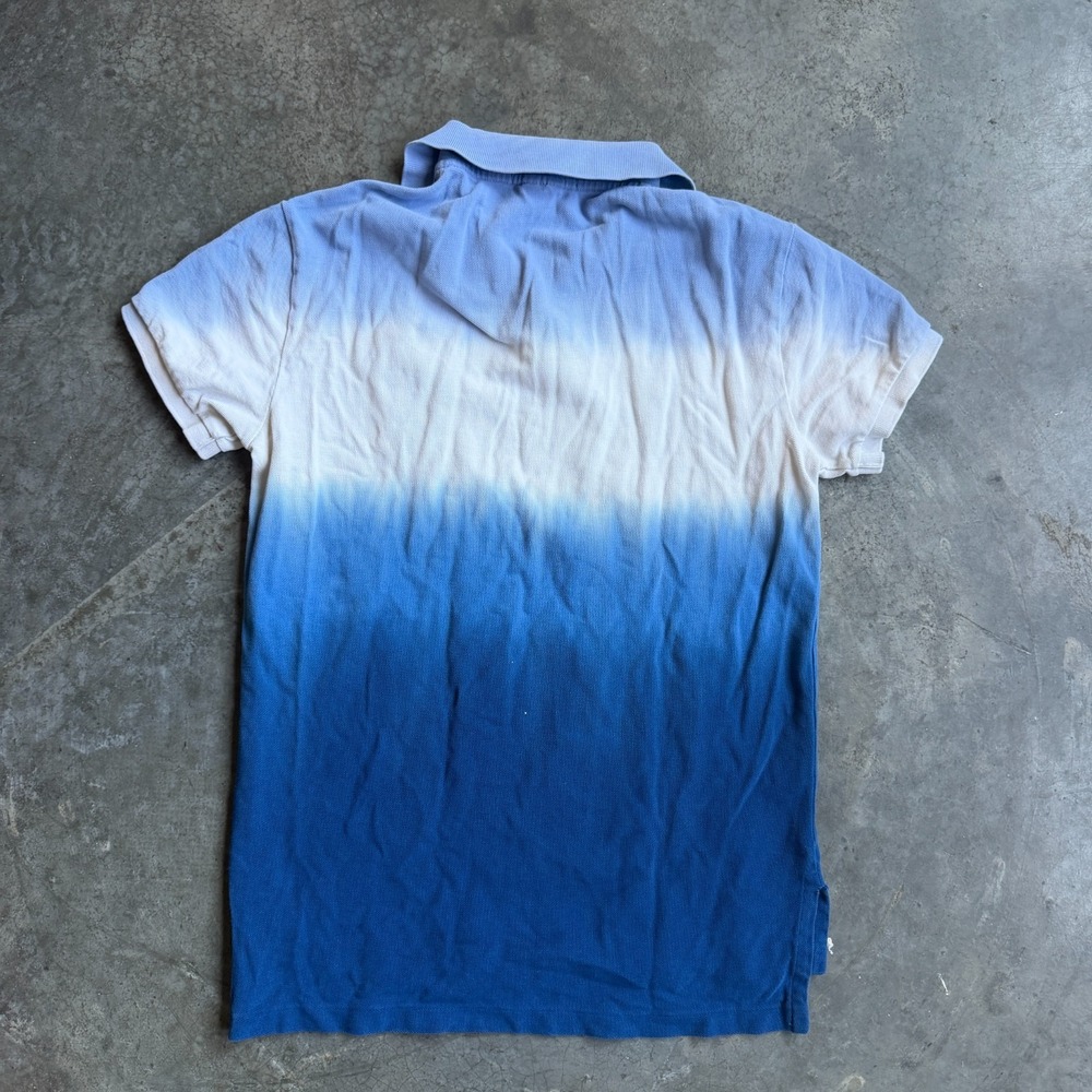 Vintage Polo Ralph Lauren Gradient Ombre Big Pony Polo Shirt Mens S Short Sleeve - Picture 3 of 8